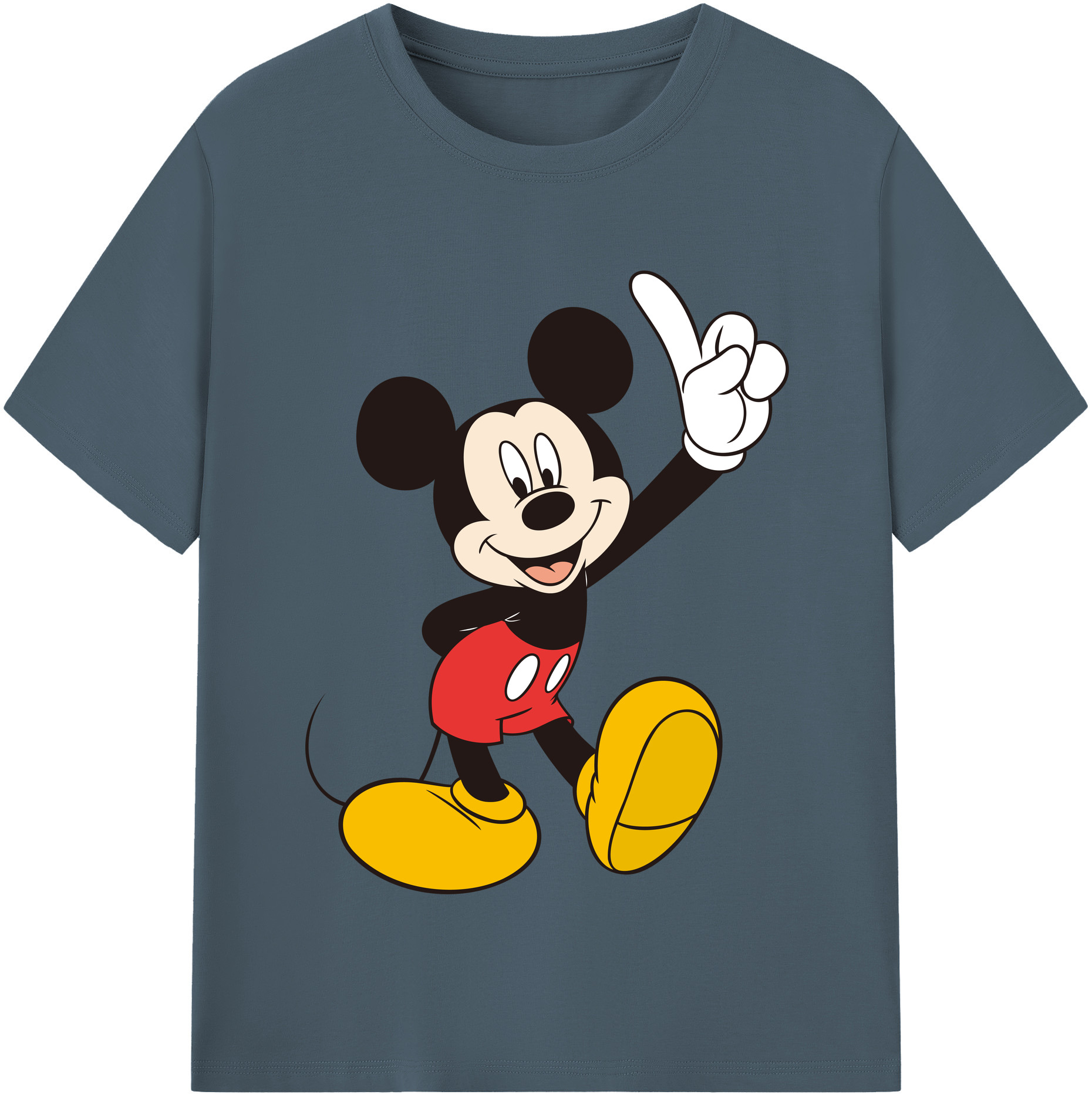 （画像用） ミッキーマウス Mickey Mouse 綿100％半袖Tシャツ（フロントプリント）